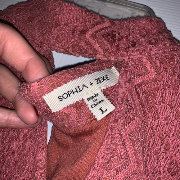 Mauve V-neck blouse - Picture 4 of 4